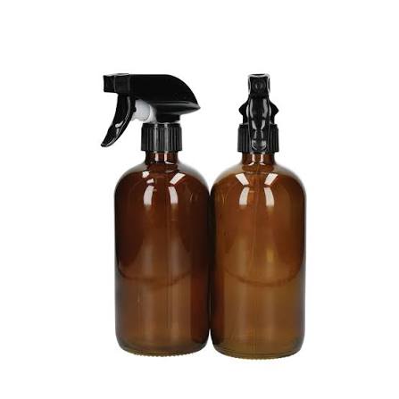 PURE Refillable Amber Glass Spray Bottle Set (Set of 2)